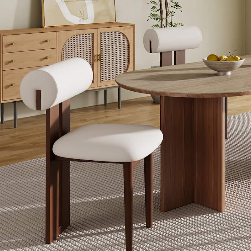 Modern Solid Wood Dining Chairs with 4 legs, Side Chairs (Set of 2)
