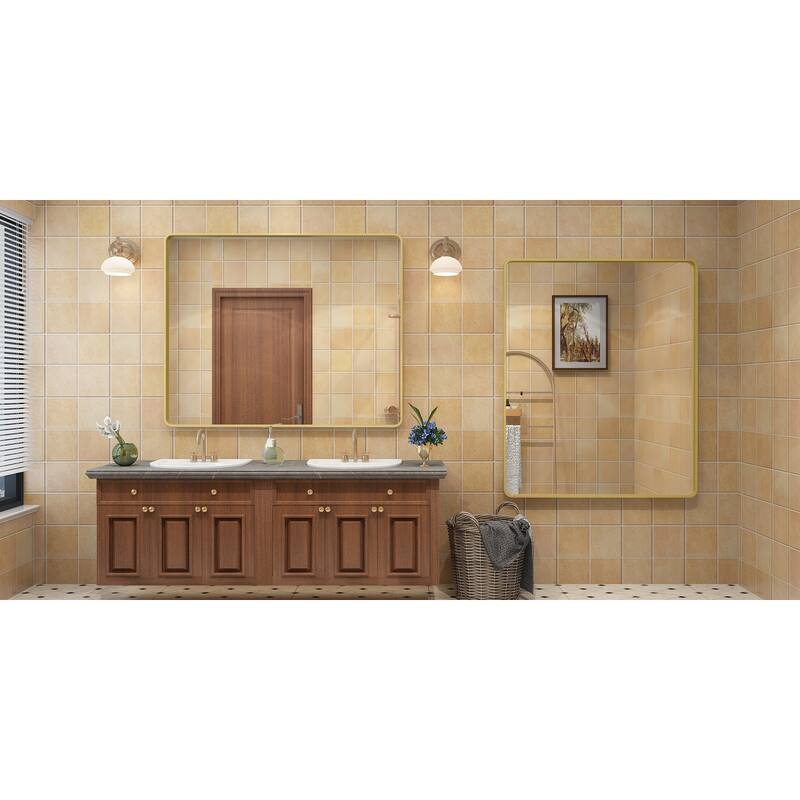 Aluminum alloy Framed Tempered Glass Wall Bathroom Vanity Mirror