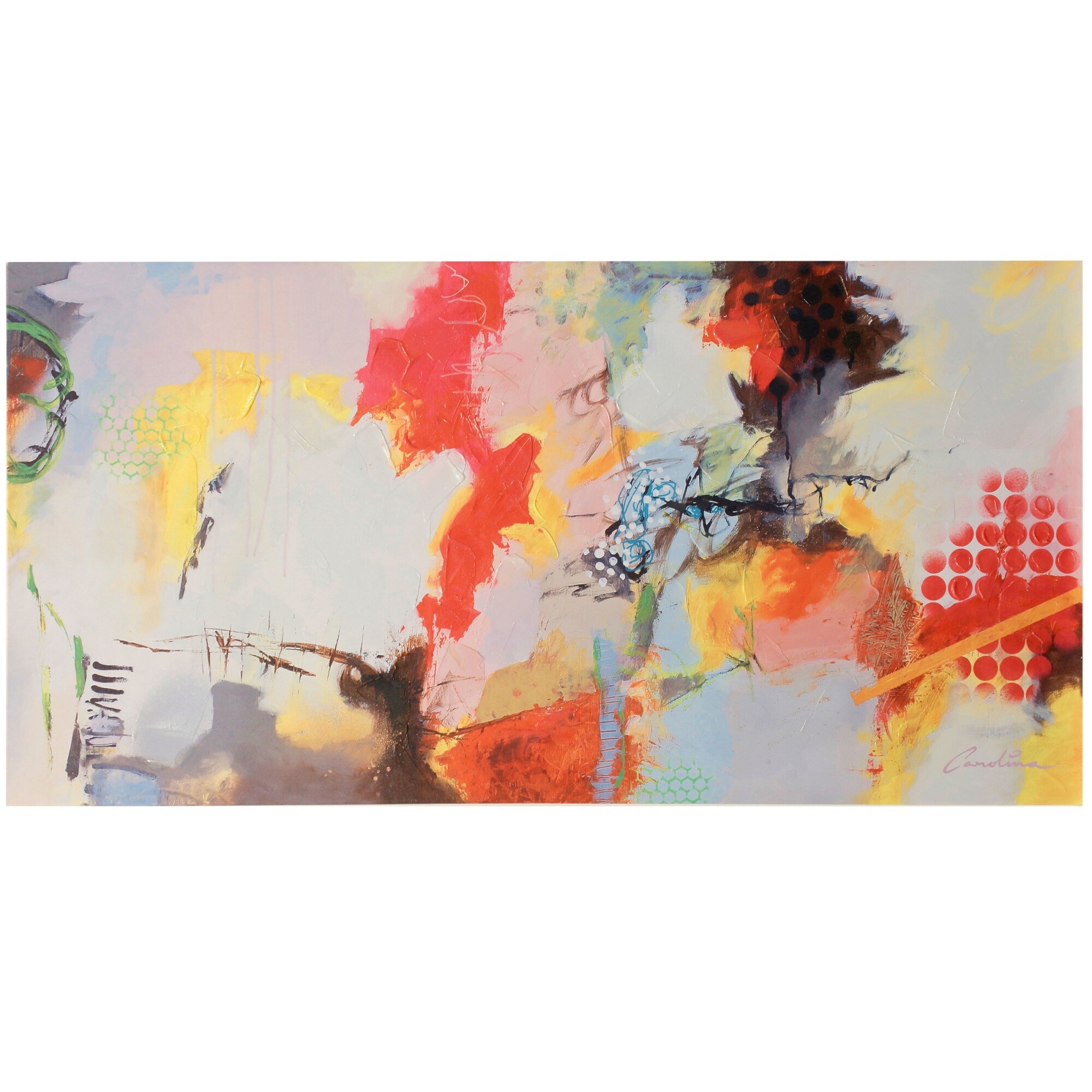 Shop Stylecraft Sc Wi33139 24 X 48 Frameless Abstract Painting