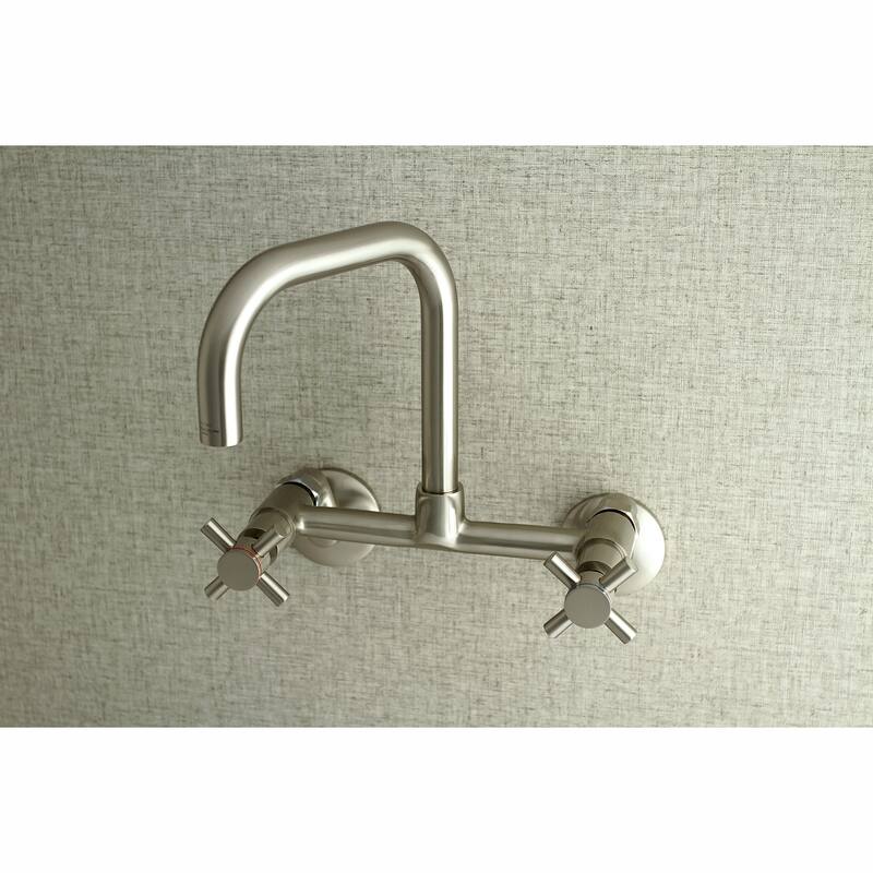 Kingston Brass Concord 8 in. Adjustable Center Wall Mount Kitchen Faucet