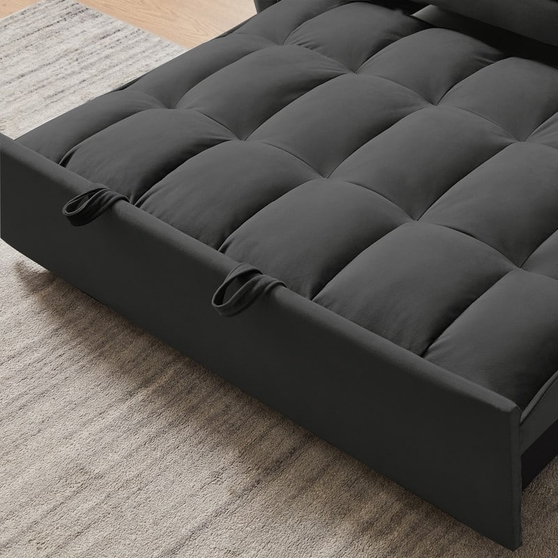 55-inch Multifunctional Velvet Sofa Bed for Living Room