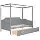 preview thumbnail 10 of 12, Twin Canopy Kids Daybed with 3-in-1 Storage Drawer, Sturdy Frame, Easy Assembly, Grey