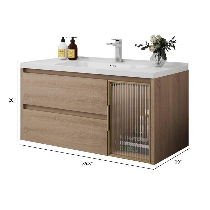 35.8 Single Bathroom Vanity with Sink