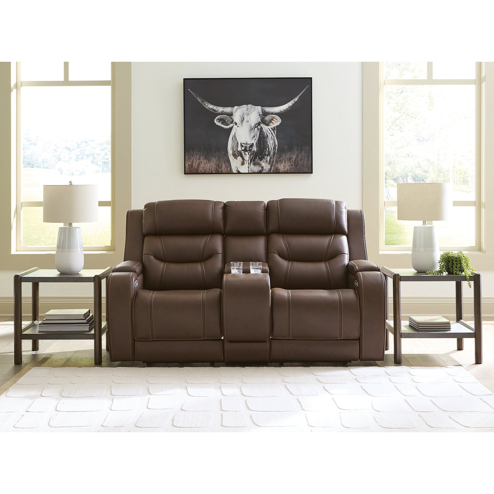 Signature Design by Ashley Guru Power Reclining Loveseat with Audio Seating - 75"W x 40"D x 44"H