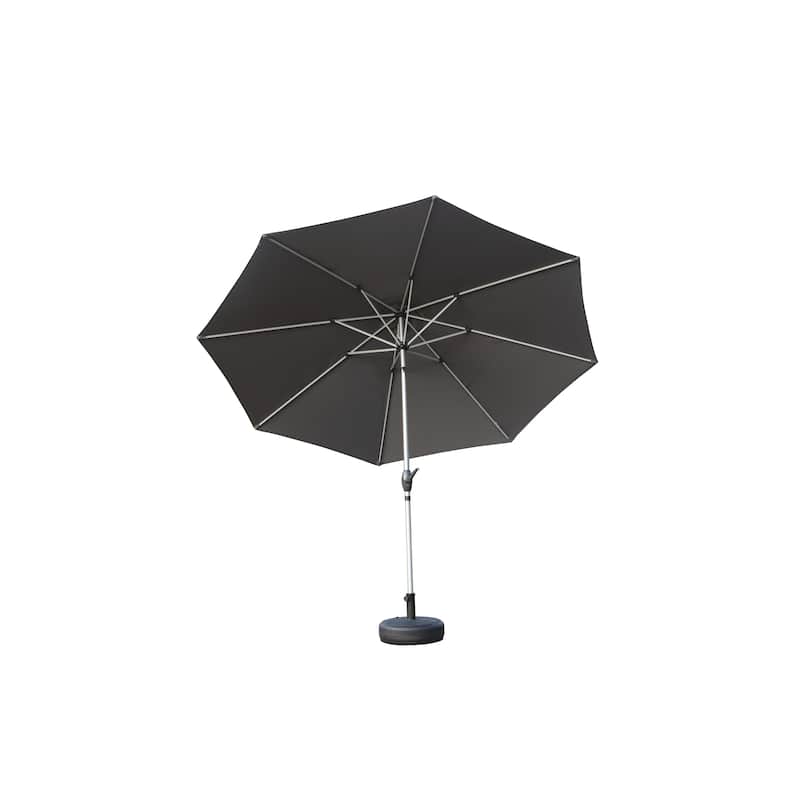 GDFStudio - Premium 9FT Patio Umbrella with Push Button Tilt and Sturdy Frame - Gray