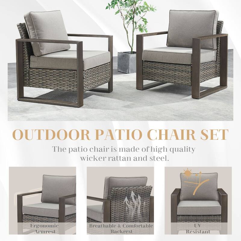 Gymojoy Outdoor Wicker Patio Furniture Sofa Set