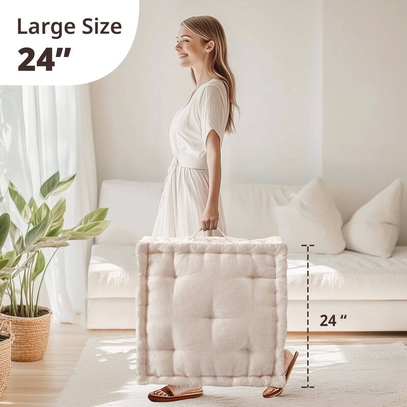Intelligent Design Azza Poly Chenille Square Floor Pillow Cushion