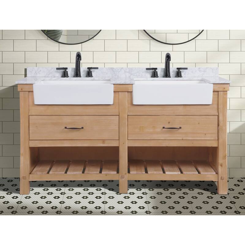 Ari Bath, Marina 60" Bathroom Vanity, Driftwood Finish
