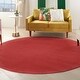 preview thumbnail 158 of 183, Nourison Essentials Solid Contemporary Indoor/ Outdoor Area Rug 8' Round - Brick Red