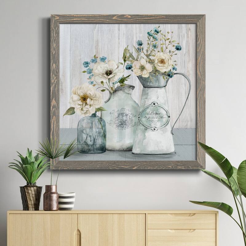French Garden Flowers I-Premium Framed Canvas - Ready to Hang