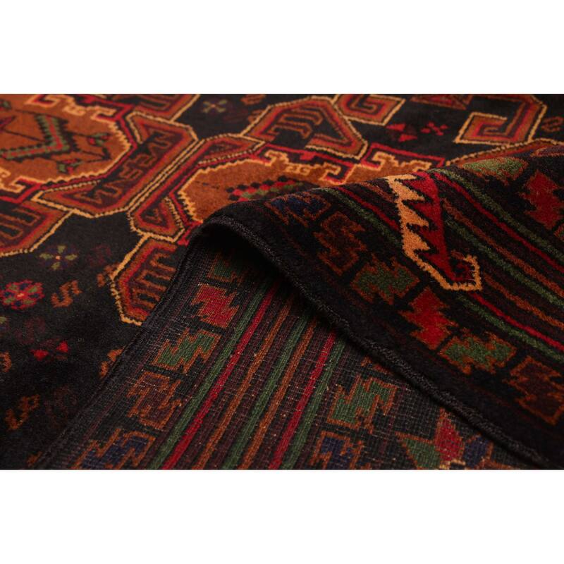 ECARPETGALLERY Hand-knotted Teimani Black, Brown Wool Rug - 3'10 x 6'6