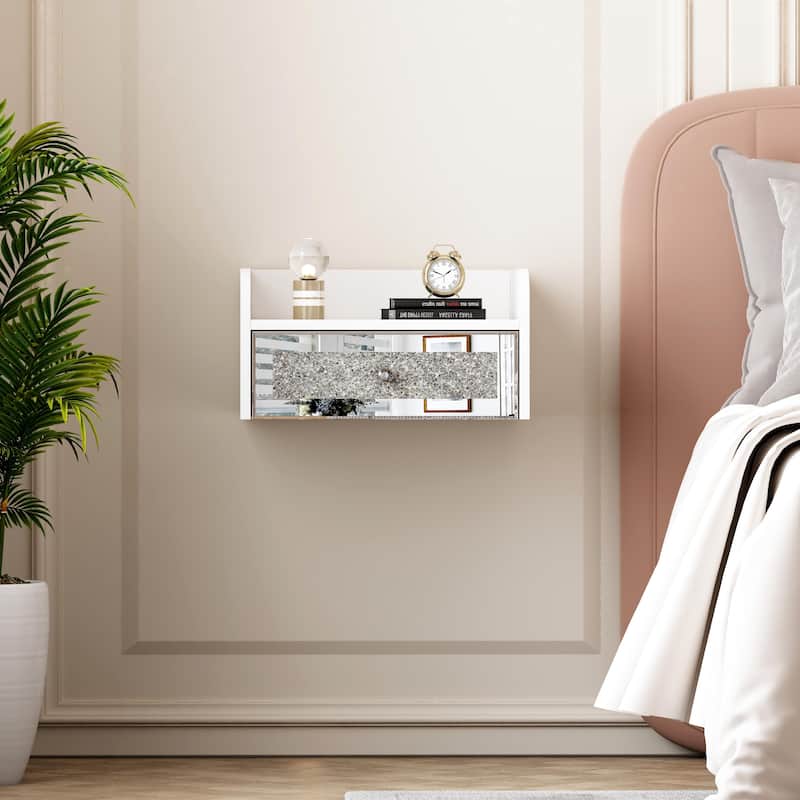 Floating Nightstand with Drawer