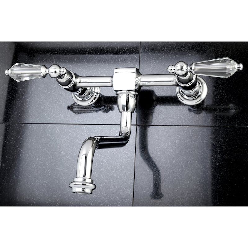 Kingston Brass Wilshire 1.2 GPM Wall Mounted Bridge Bathroom Faucet