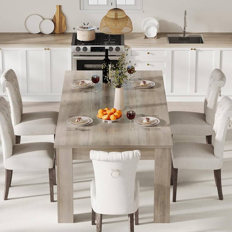 71"L Kitchen Dining Room Table for 4-6 Dining Room, Kitchen, Living Room (Only Table)