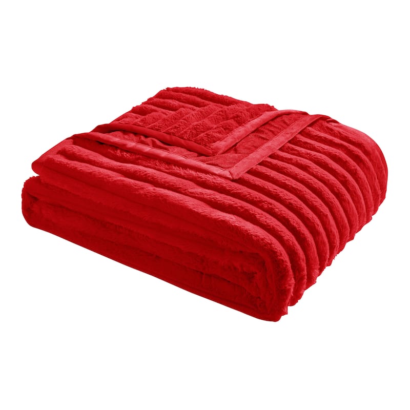 Empyrean Microplush Fleece Blanket - Ultra-Soft - Cozy Fuzzy Warm - Queen - Cherry