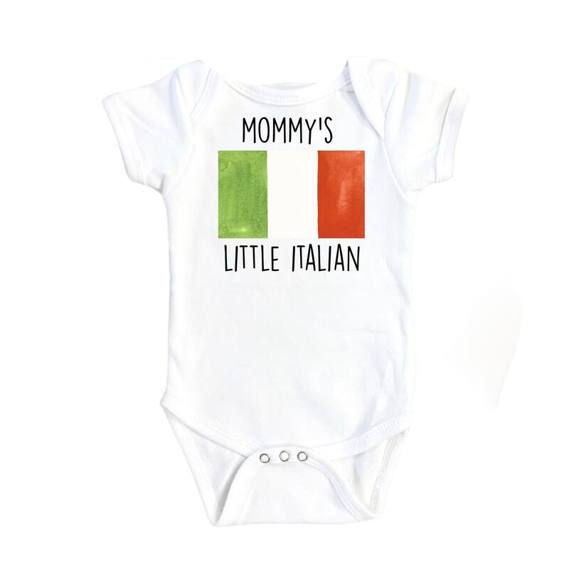 Italian Mommy - Baby Boy Girl Clothes Infant Bodysuit Funny Cute Newborn - White - 6-9M