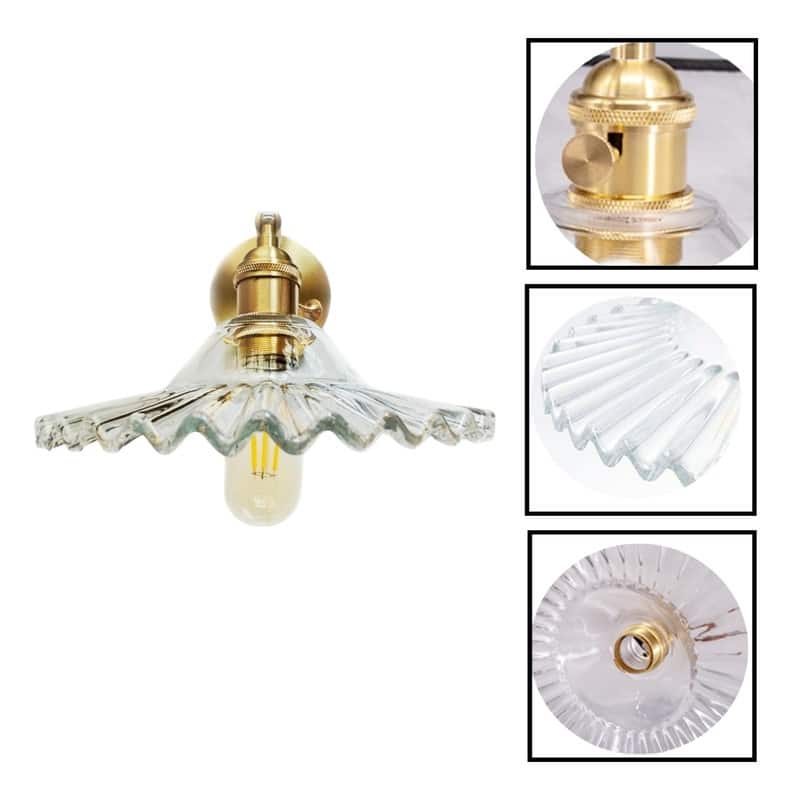 E27 Wall sconce transparent bedroom lamps wall glass wall light