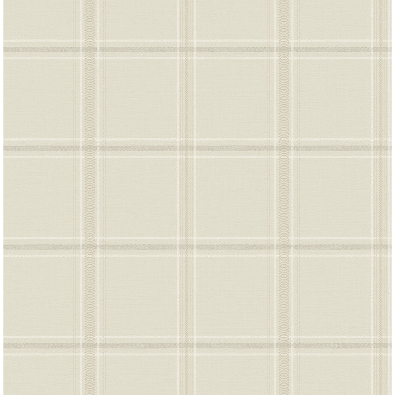 Chesapeake Auberge Ivory Plaid Wallpaper