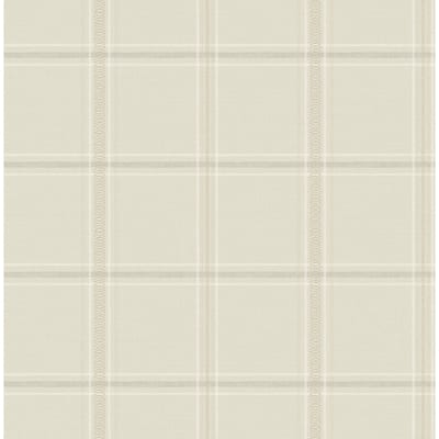 Chesapeake Auberge Ivory Plaid Wallpaper