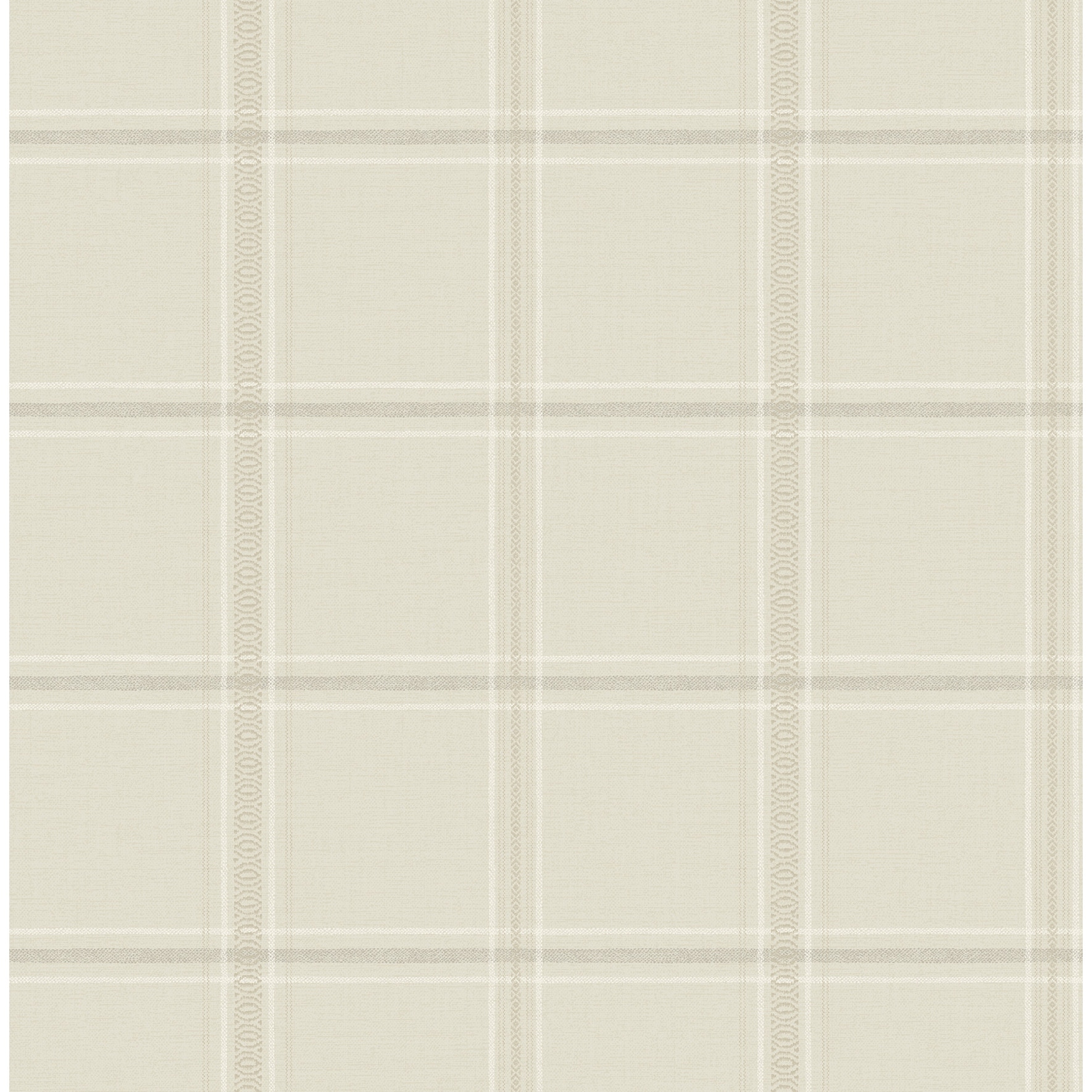 Chesapeake Auberge Ivory Plaid Wallpaper