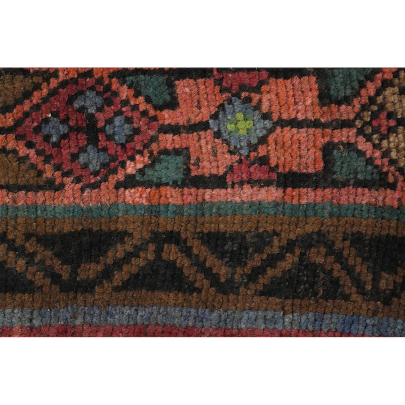 Hand Knotted Oriental 100% Wool Carpet Traditional Tribal Pink Ardebil Runner Rug - 11' 8'' X 3' 5''