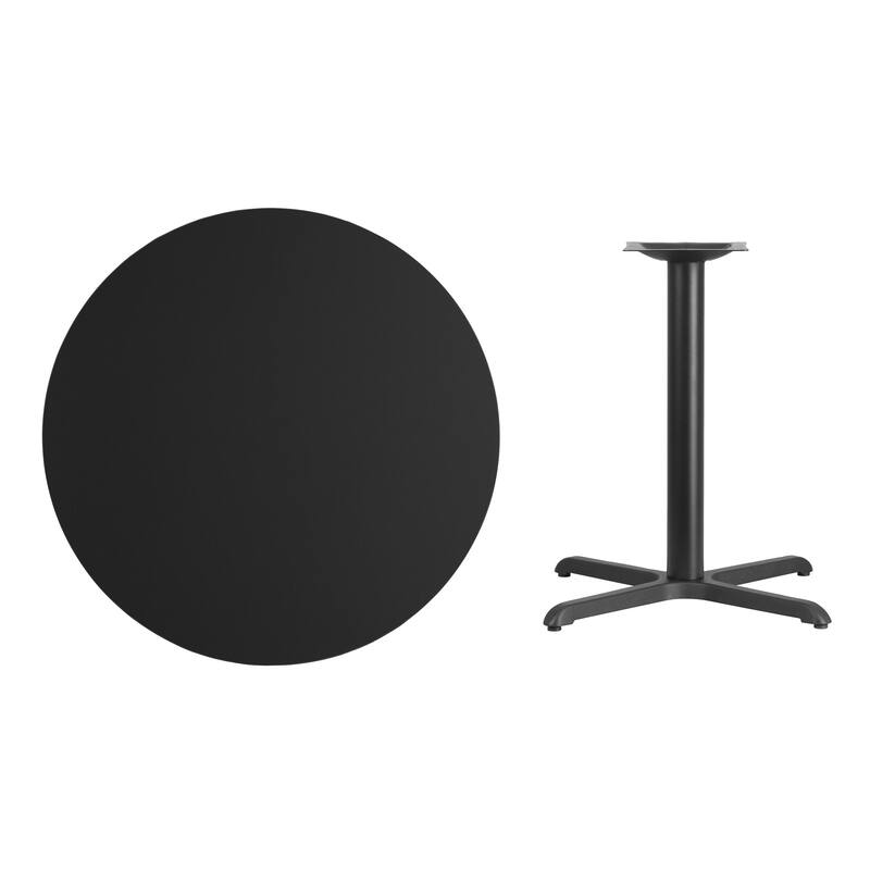 36'' Round Laminate Table Top with 30'' x 30'' Table Height Base