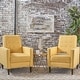 preview thumbnail 20 of 58, Mervynn Button Tufted Recliner (Set of 2) by Christopher Knight Home Muted Yellow
