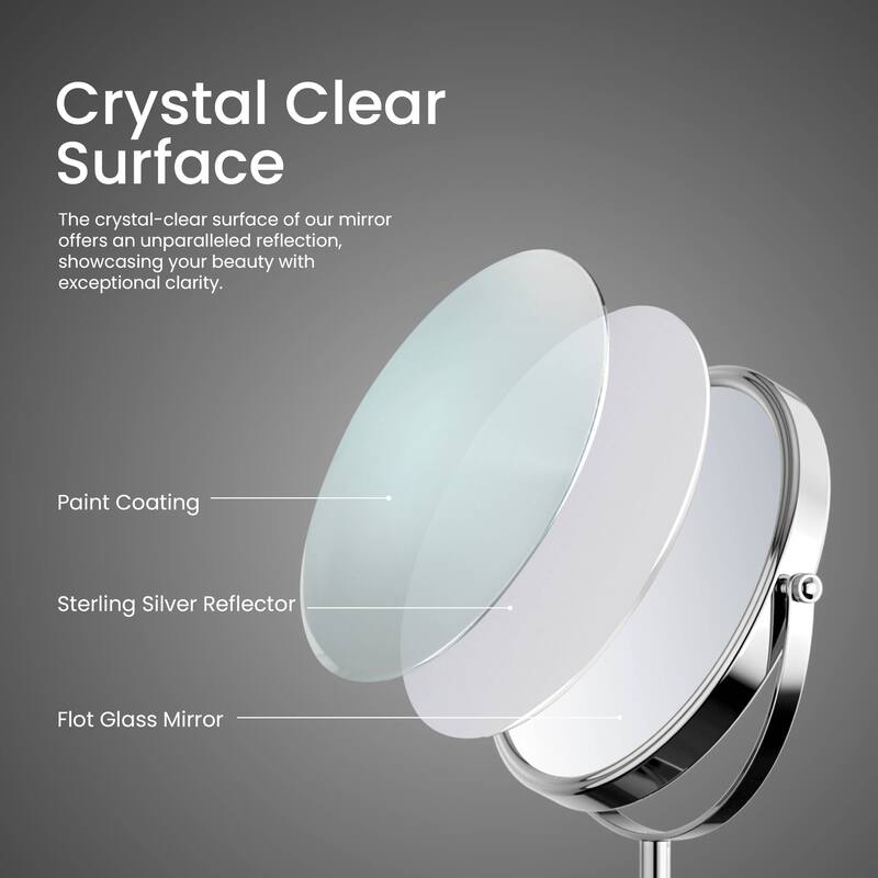 Circular Free Standing Magnifying Make Up Mirror