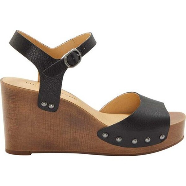 lucky brand black wedges