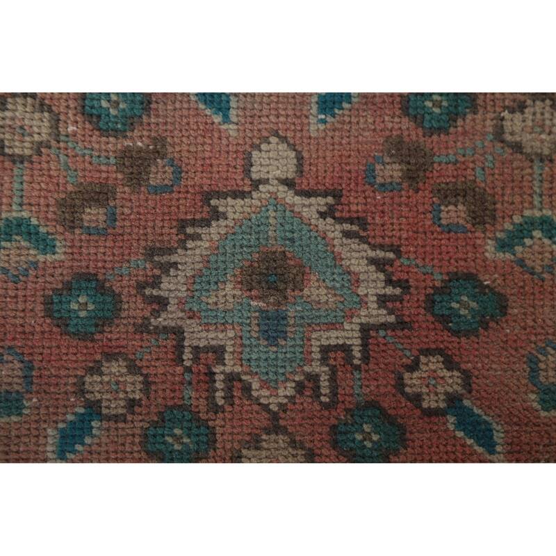 Hand Knotted Oriental 100% Wool Carpet Traditional All-Over Pink Tabriz Area Rug - 4' 7'' X 3' 1''