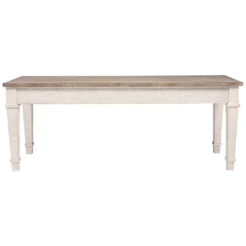 Signature Design by Ashley Skempton Brown and White Storage Bench