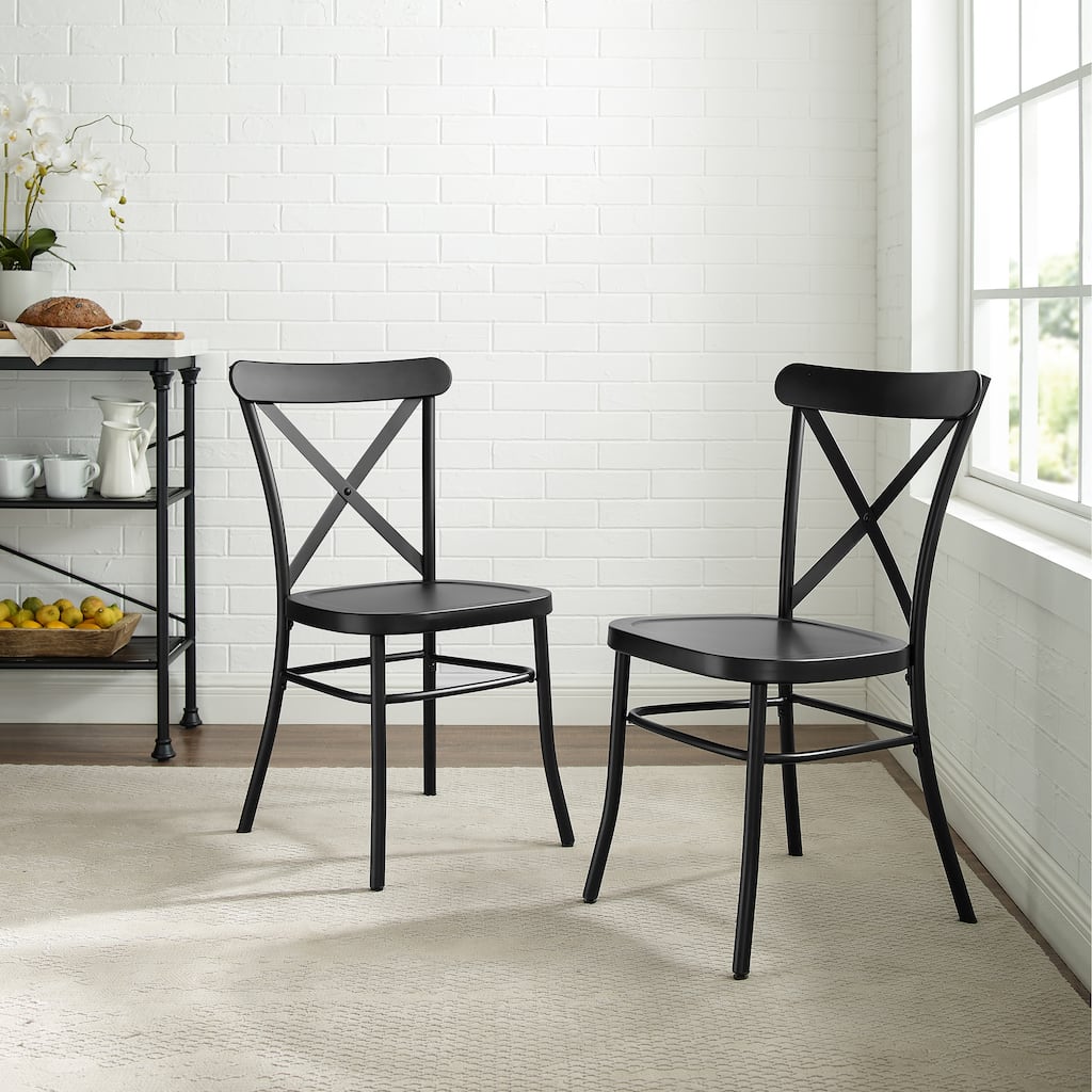 Crosley Camille 2pc Metal Chair Set - N/A