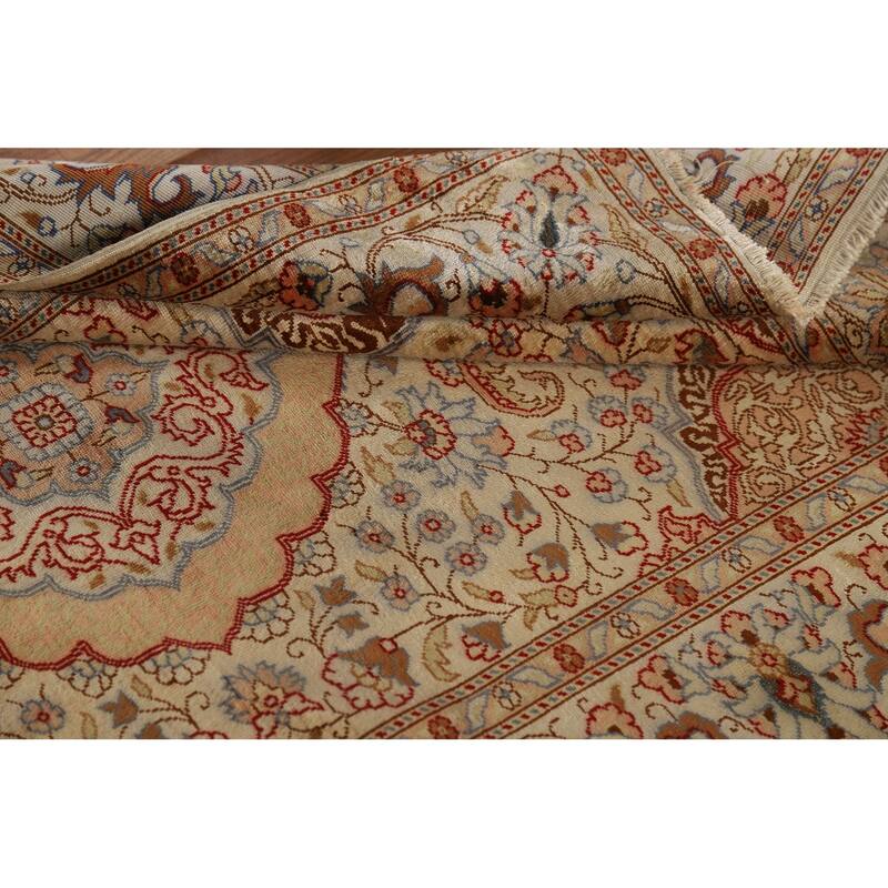 Hereke Vegetable Dye Turkey Foyer Rug Handmade Silk Carpet - 2'8" x 3'11"