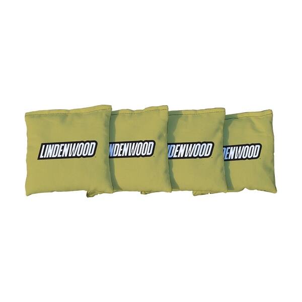 slide 2 of 3, Lindenwood Lions Gold Cornhole Bags All-Weather Resin Filled