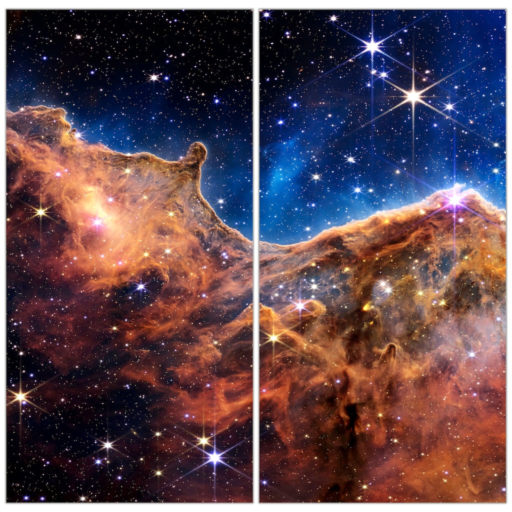 Empire Art Direct the Carina Nebula AB Printed Tempered Glass Wall Art - Multi-Color