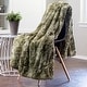 preview thumbnail 65 of 111, Chanasya Faux Fur Wolf Throw Blanket With Reversible Sherpa