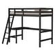 preview thumbnail 34 of 67, Hillsdale Caspian Wood Twin Loft Bed with Desk Black