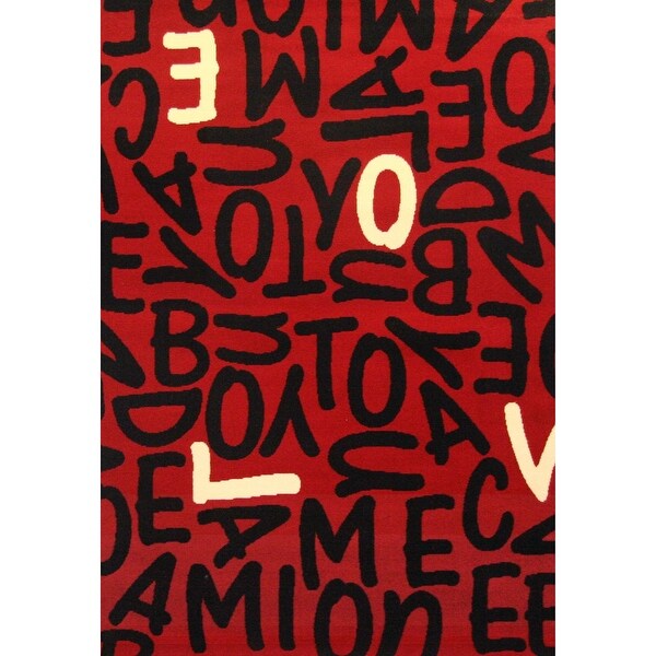 Crush Abstract Olefin Area Rug by Greyson Living. Opens flyout.