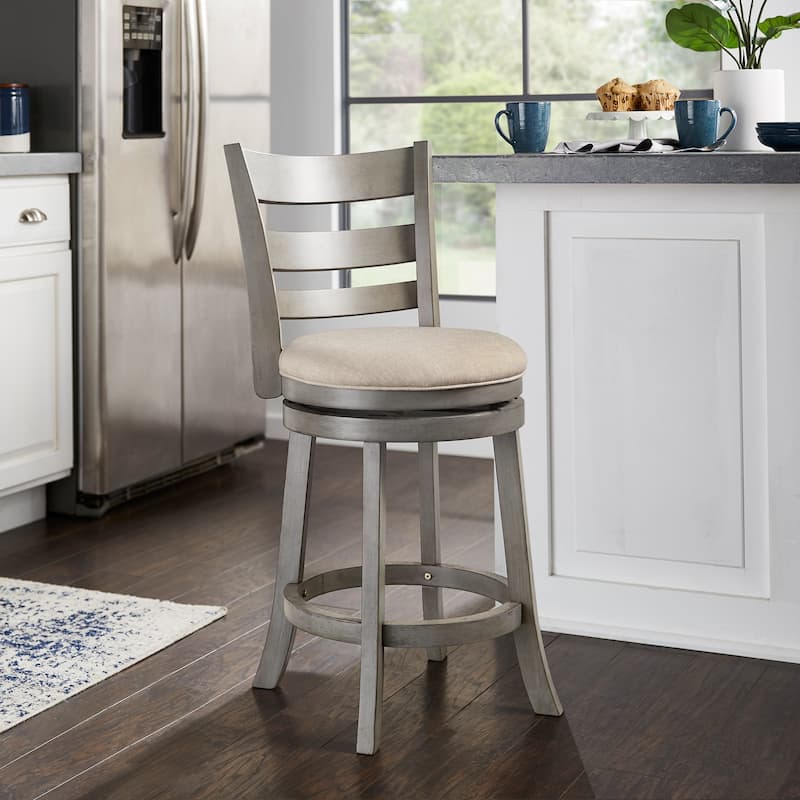 Verona Ladder Back Swivel Counter Height Stool by iNSPIRE Q Classic