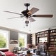 preview thumbnail 3 of 9, Topher Antique Bronze 52-inch 5-blade Lighted Ceiling Fan