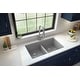 preview thumbnail 19 of 18, Karran 32" Undermount Double Equal Bowl Quartz Kitchen Sink Kit - 32" x 19.5" x 9"