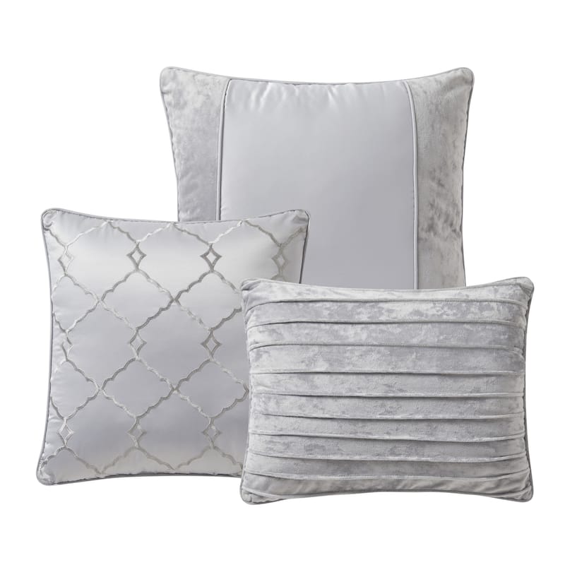 Sweet Home Collection Luna 7 Piece Crushed Velvet Comforter Set