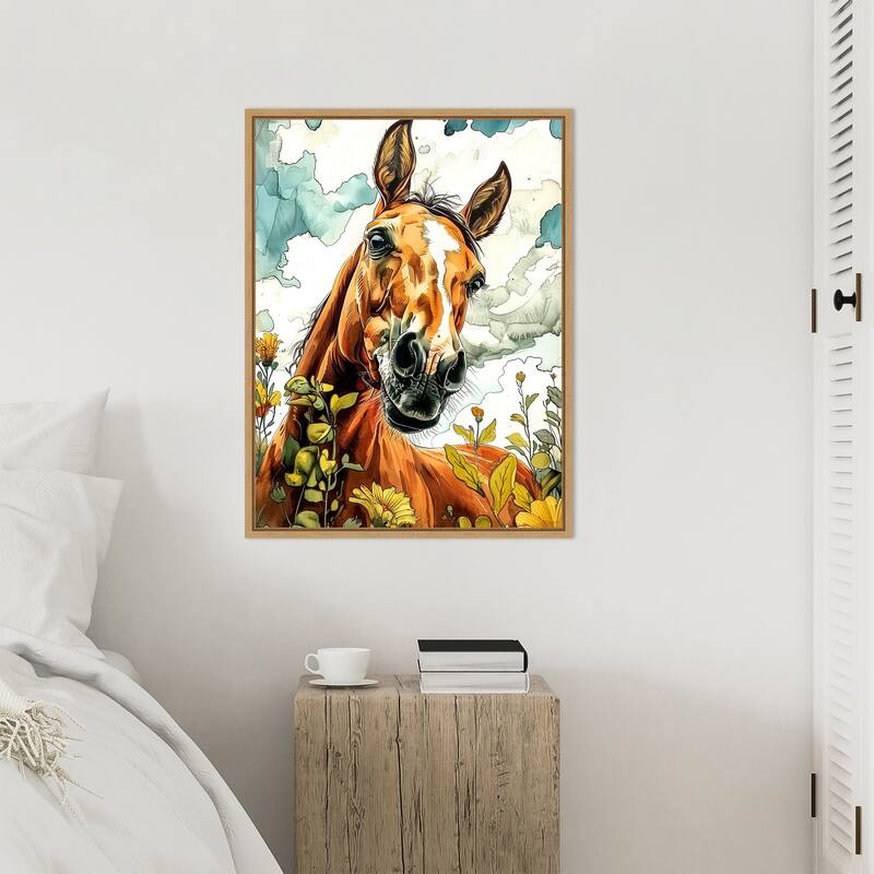 Horse Sky by Justyna Jaszke Framed Canvas Wall Art