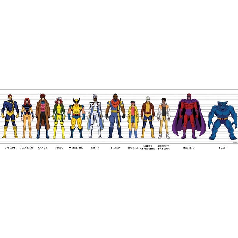 RoomMates Marvel's X-MEN '97 Band of Mutants Red and Blue Peel and Stick Border