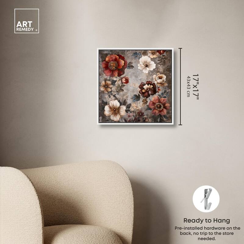 Dusk Dahlias Canvas by Art Remedy