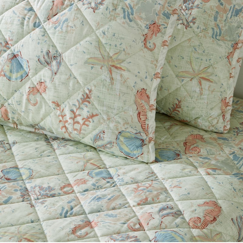 Patina Vie Maison Reversible Vintage Coastal Quilt Set