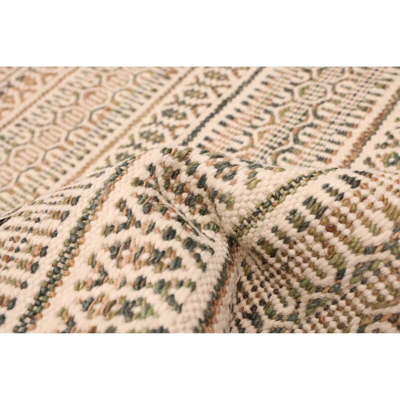 ECARPETGALLERY Flat-Weave Nevada Cream Kilim - 5'3 x 7'3