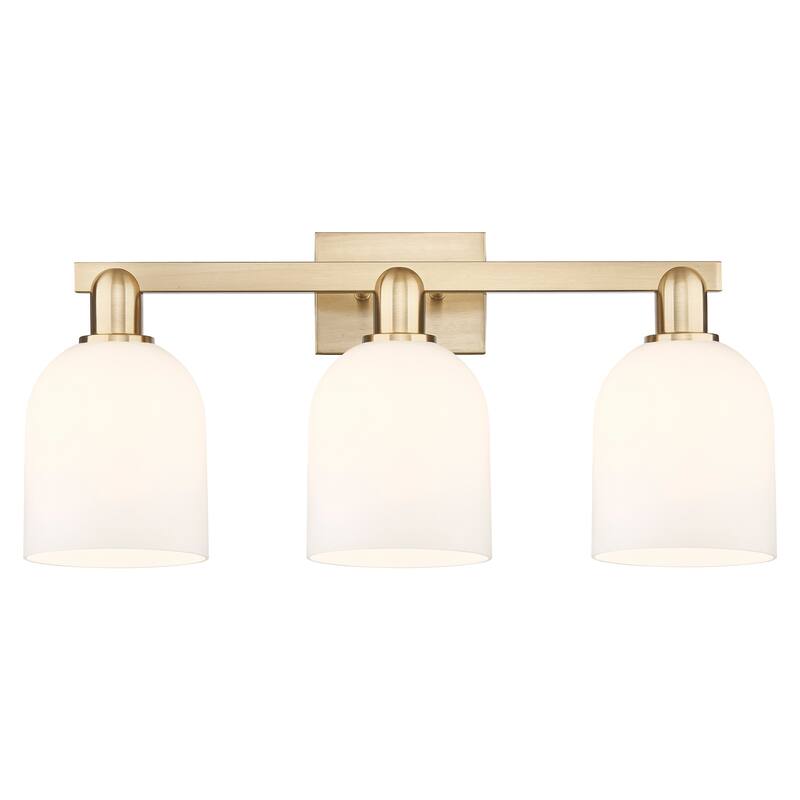 Innovations Lighting Endless Possibilities Arcadia - Bella - 3 Light 25" Bath Vanity Light - Champagne Bronze/White