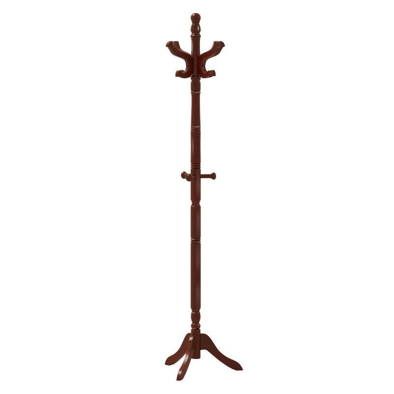 Costway Solid Rubber Wood Coat Rack with 3 Adjustable Heights and 11 - See Details