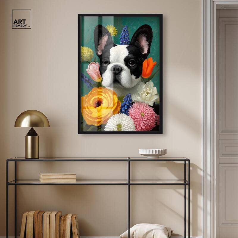Secret Garden Frenchie Shadowbox by Art Remedy
